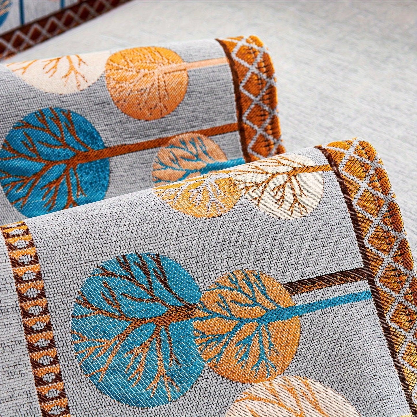 Pet Proof Couch Cover - Boho Chenille Sofa Cover with Tree Embroidery