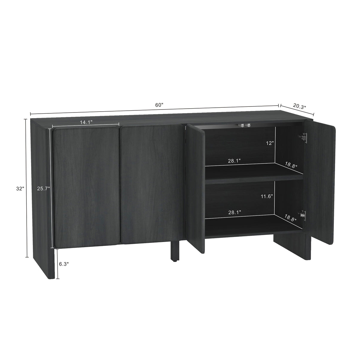 Linda 60" Sideboard