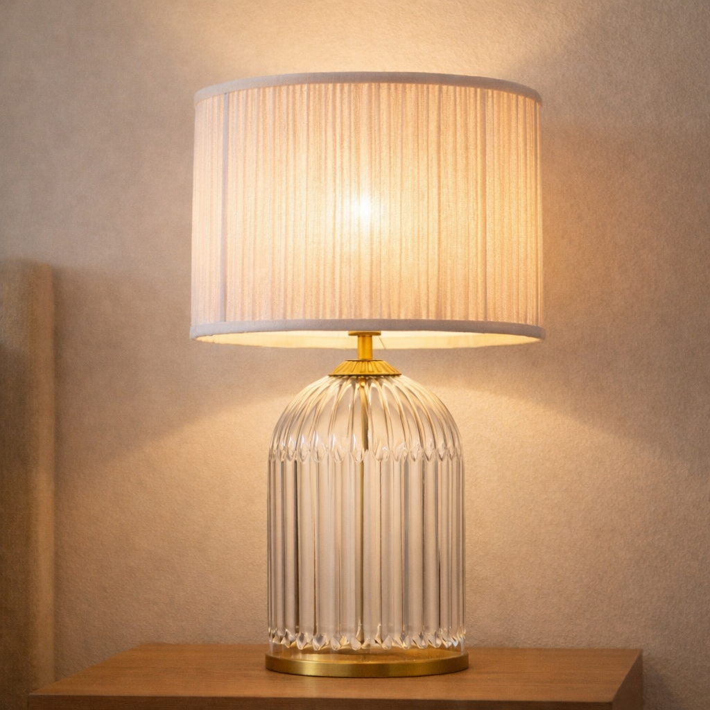 Nordic Solid Wood Desk Bedside Table Lamp