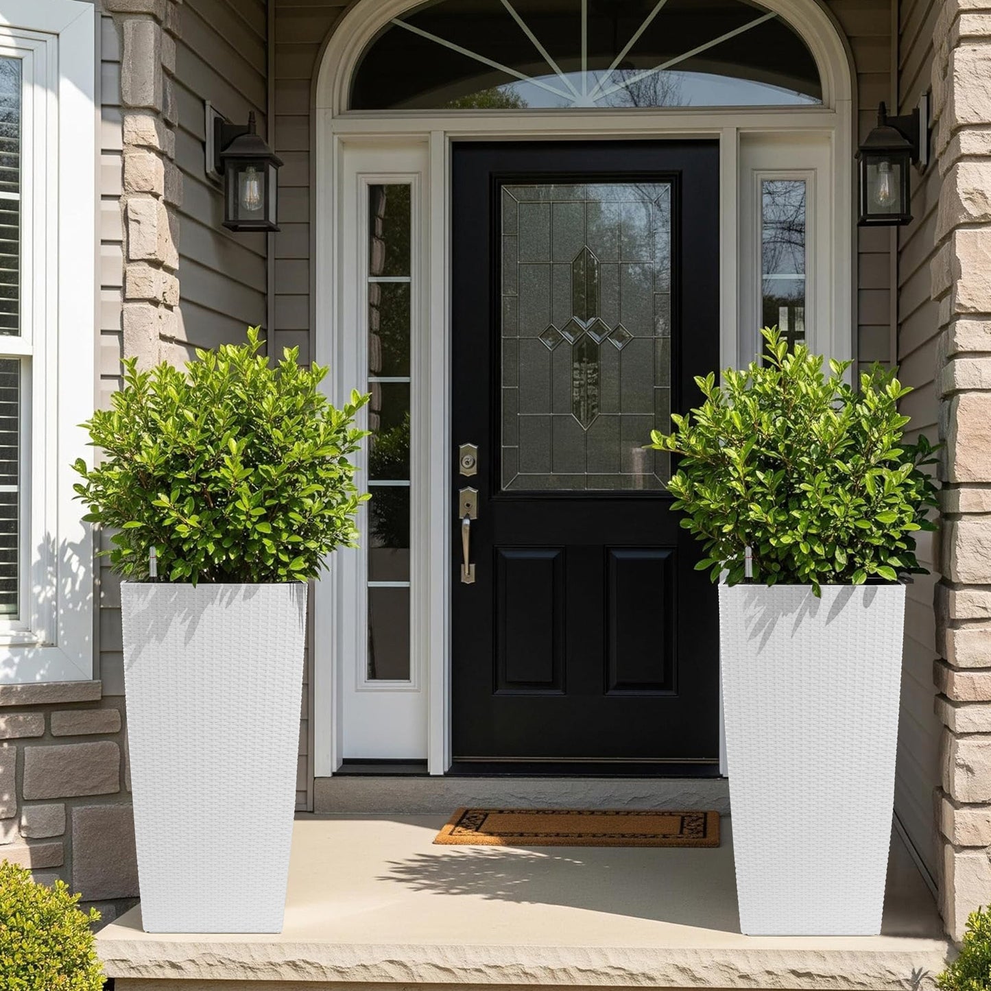 30 in Tall Large Flower Pot Planter with Self-Watering Drainage Holes