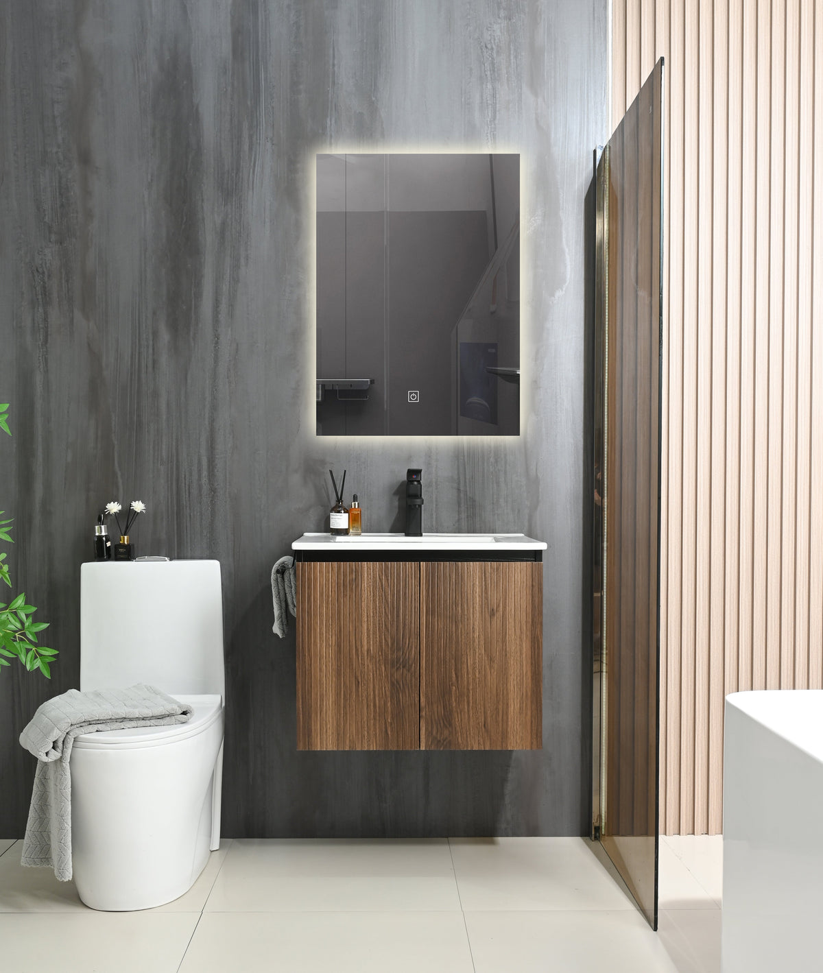 Goodyo 24" Wall-Mount Bathroom Sink Vanity Floating Storage Cabinet