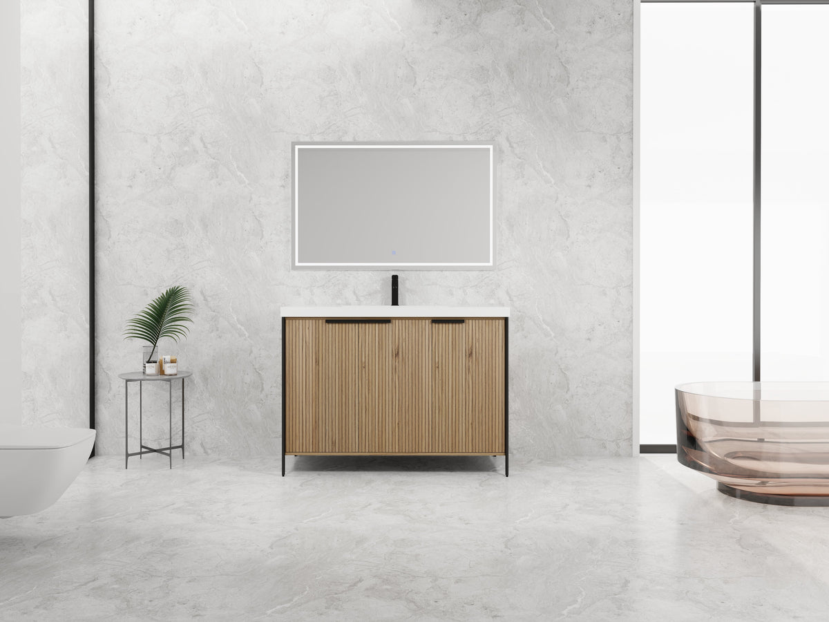 48" Freestanding Bathroom Vanity with Resin Sink