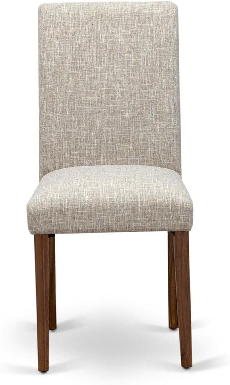 Abbott Classic Parson Dining Chairs Doeskin Linen Fabric Set Of 2