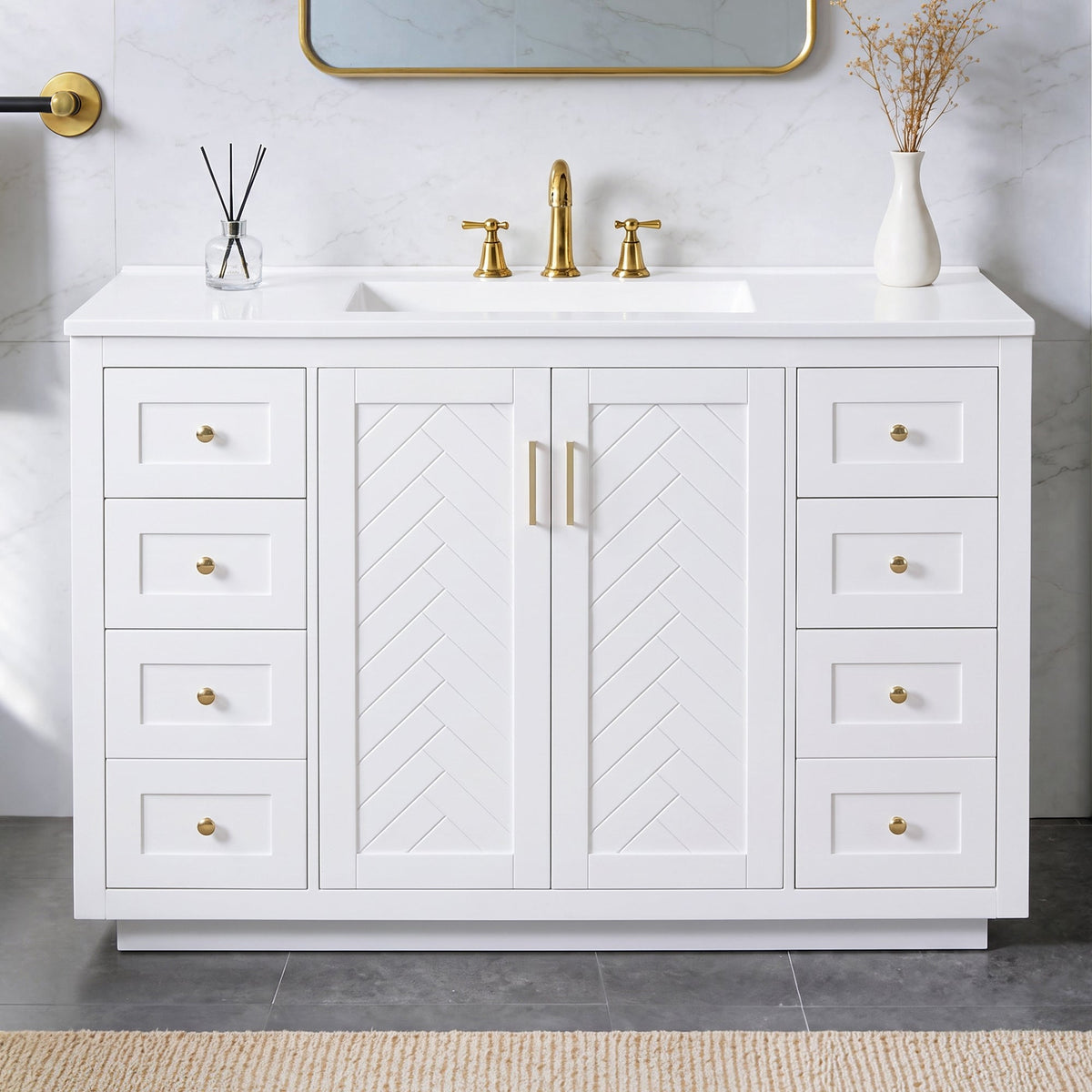 48" Bathroom Vanity with Sink Top