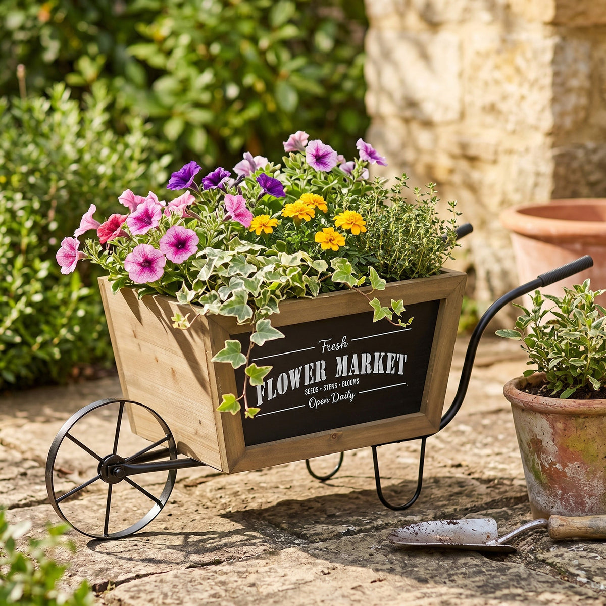 Farmhouse Wheelbarrow Planter