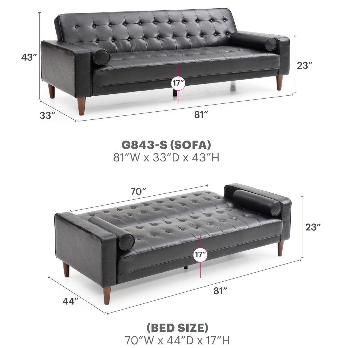 Glory Furniture Andrews G843A-S Sofa Bed