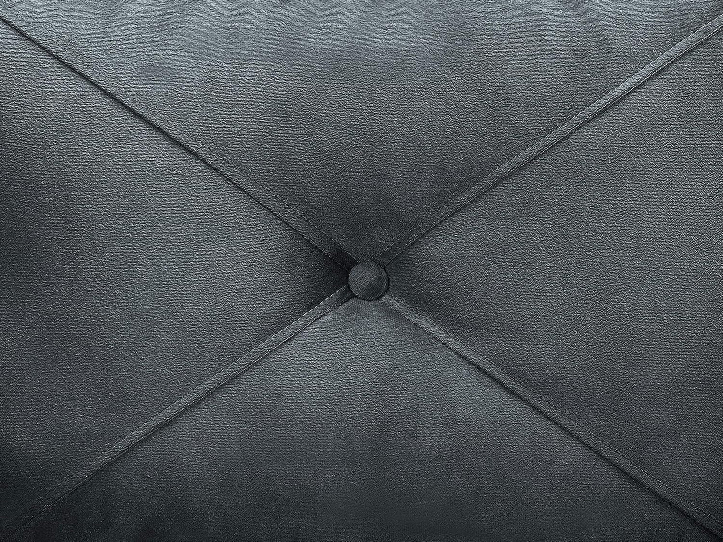 Harrington Grey Sofa Button Tufted Rolled Arm With Plush Cushions