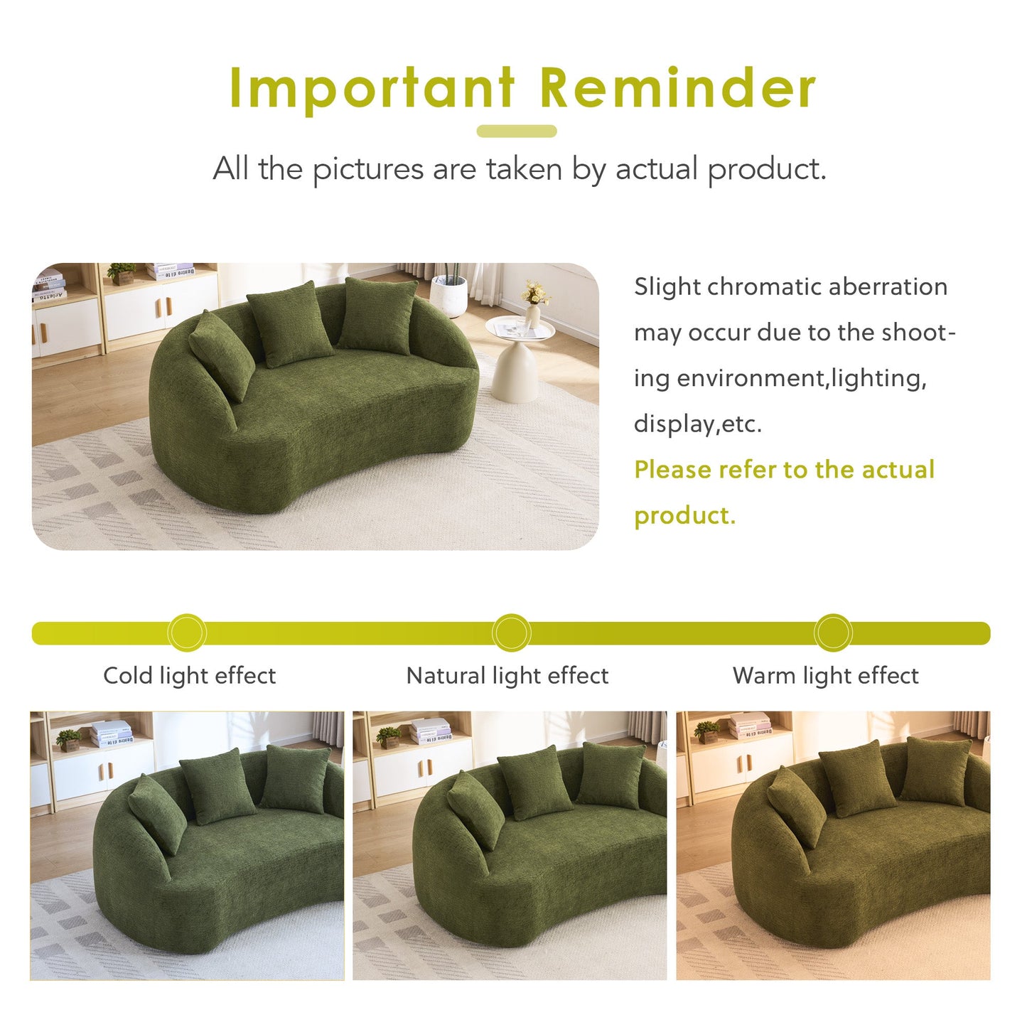 LY-049S Curved Modern Boneless Sofa Loveseat