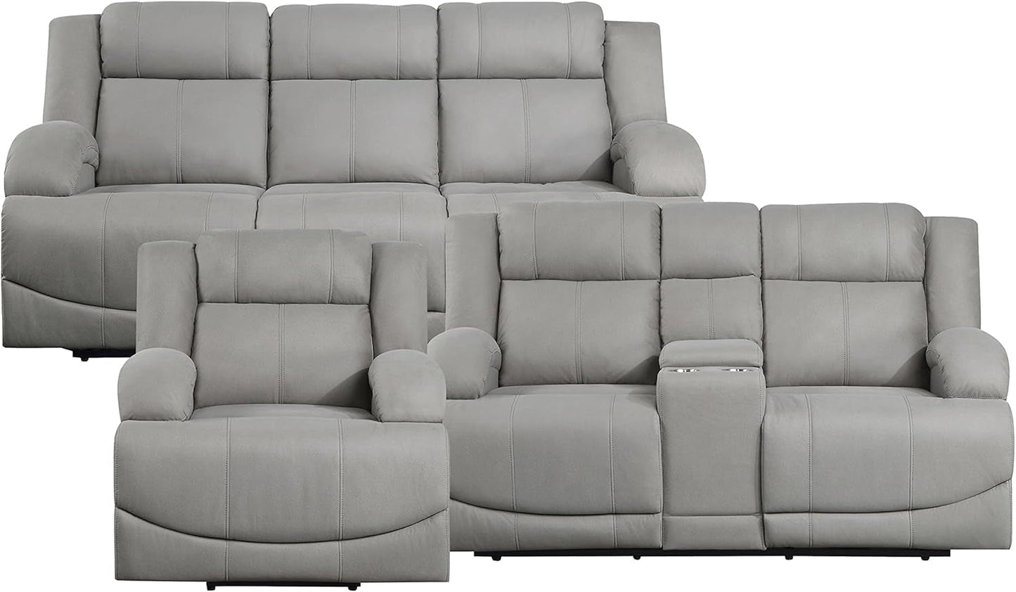 Landwood 3 Piece Power Reclining Living Room Set Gray