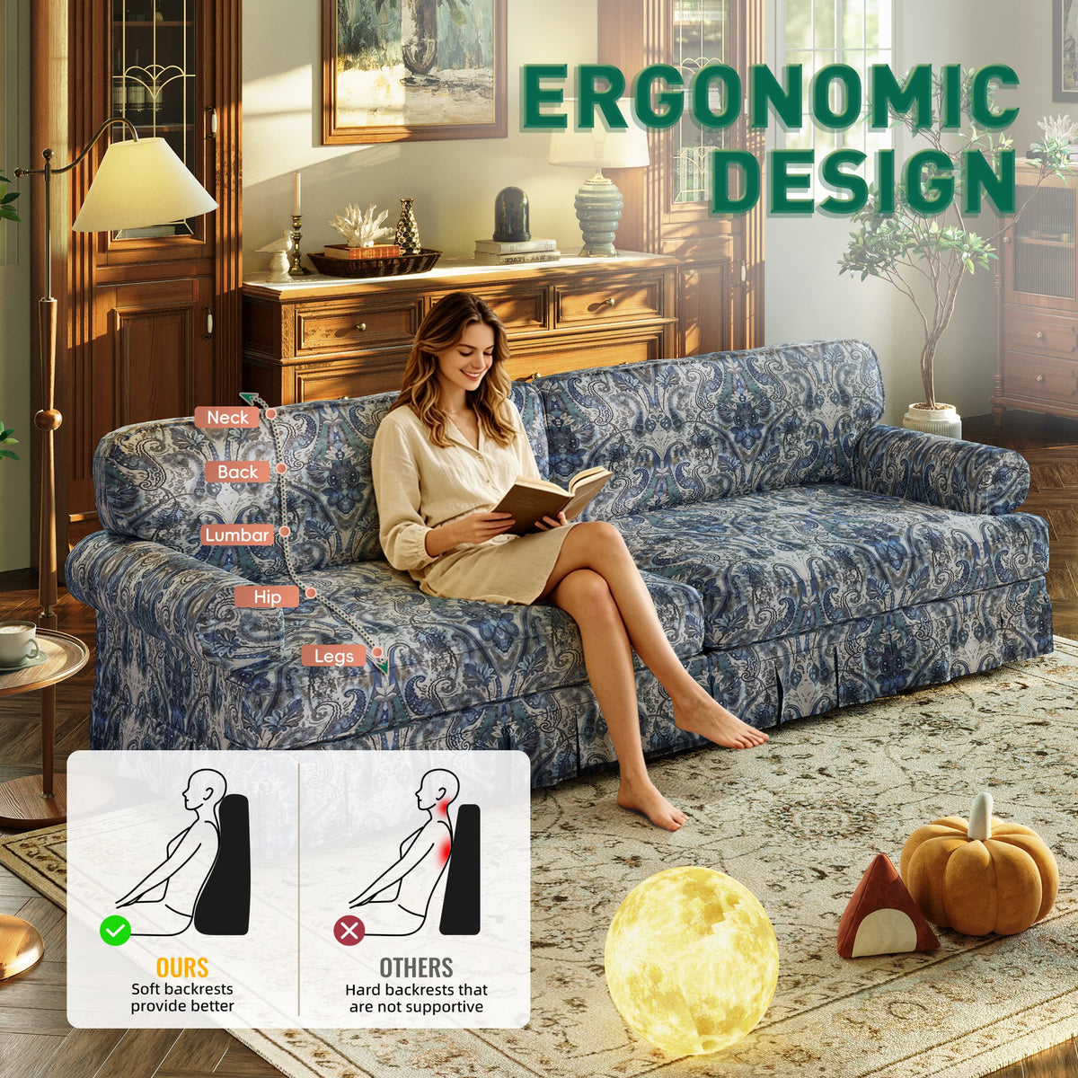 93.7" Luxurious 4-Seater Cloud Couch