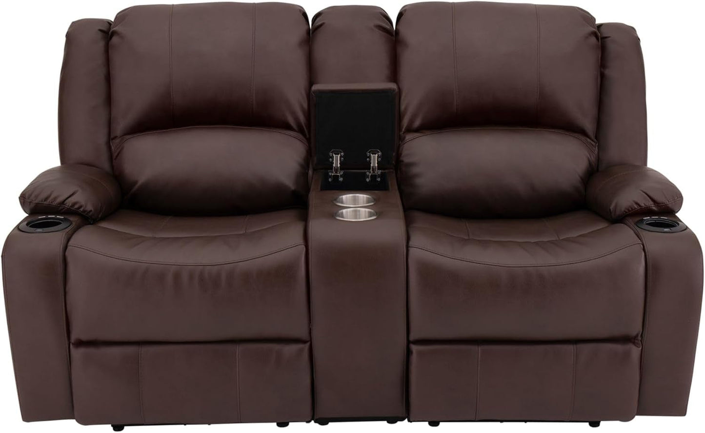 67 Inch Powered RV Wall Hugger Recliner Sofa Mahogany