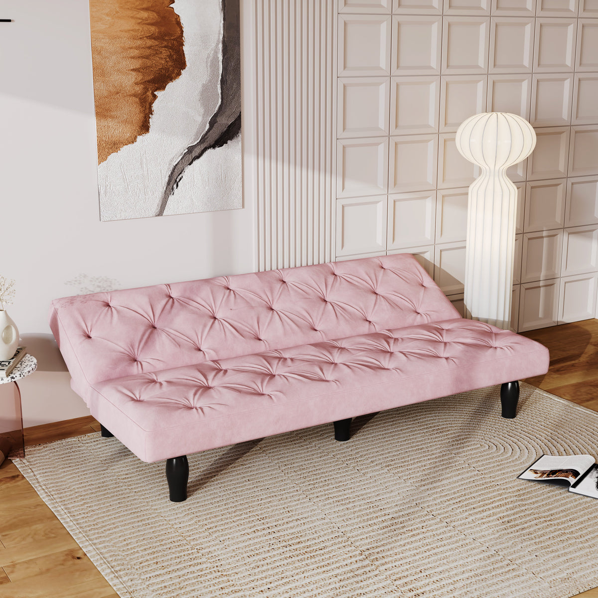Sofa to Sofa Bed Transformation: 66"