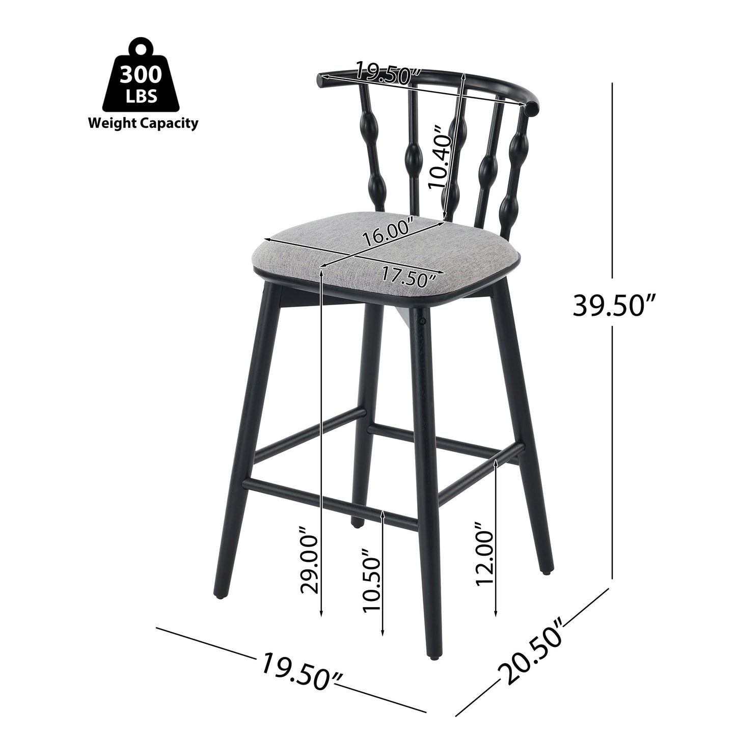 Doria Indoor Wooden Barstool