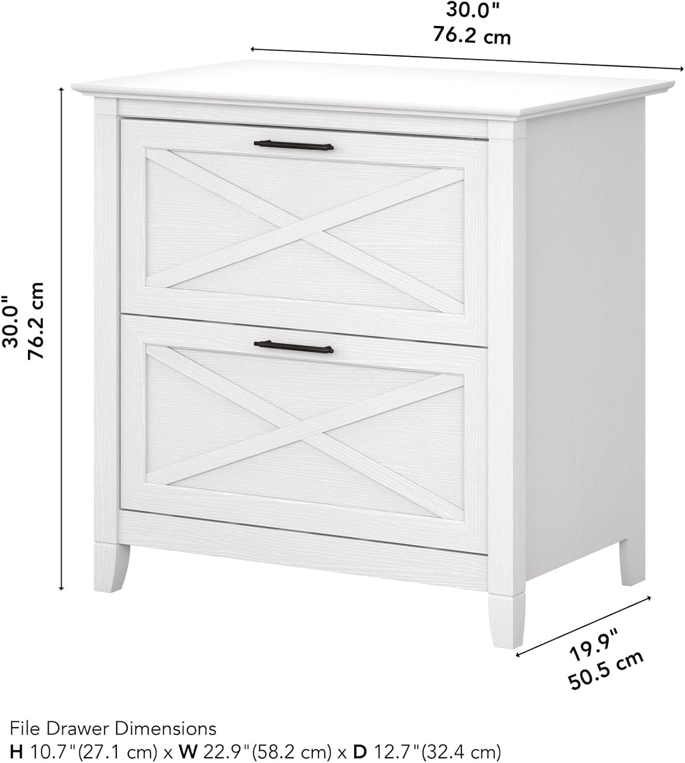 Key West Lateral File Cabinet 2 Drawer Modern Farmhouse