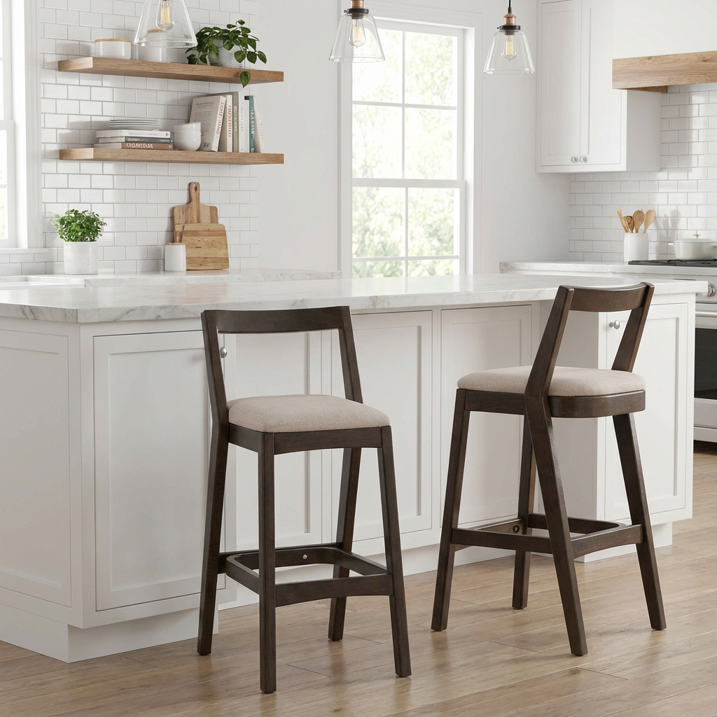 Jasper Indoor Rubberwood Barstool