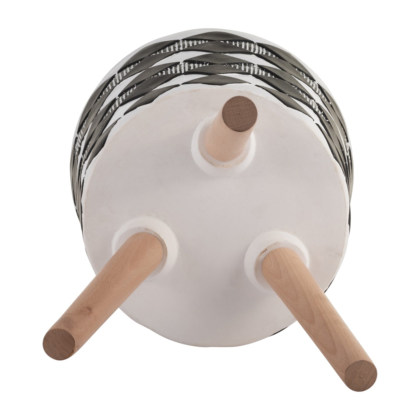 S/2 10/12' DIAMOND PLANTER W/ WOOD LEGS, BLACK(KD)
