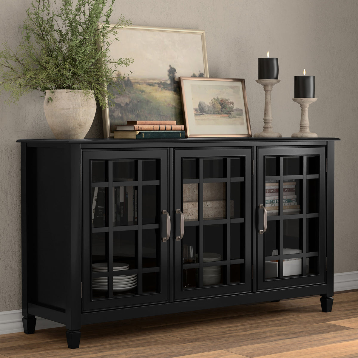 Connaught 60 Inch Wide Solid Wood Storage Cabinet Buffet