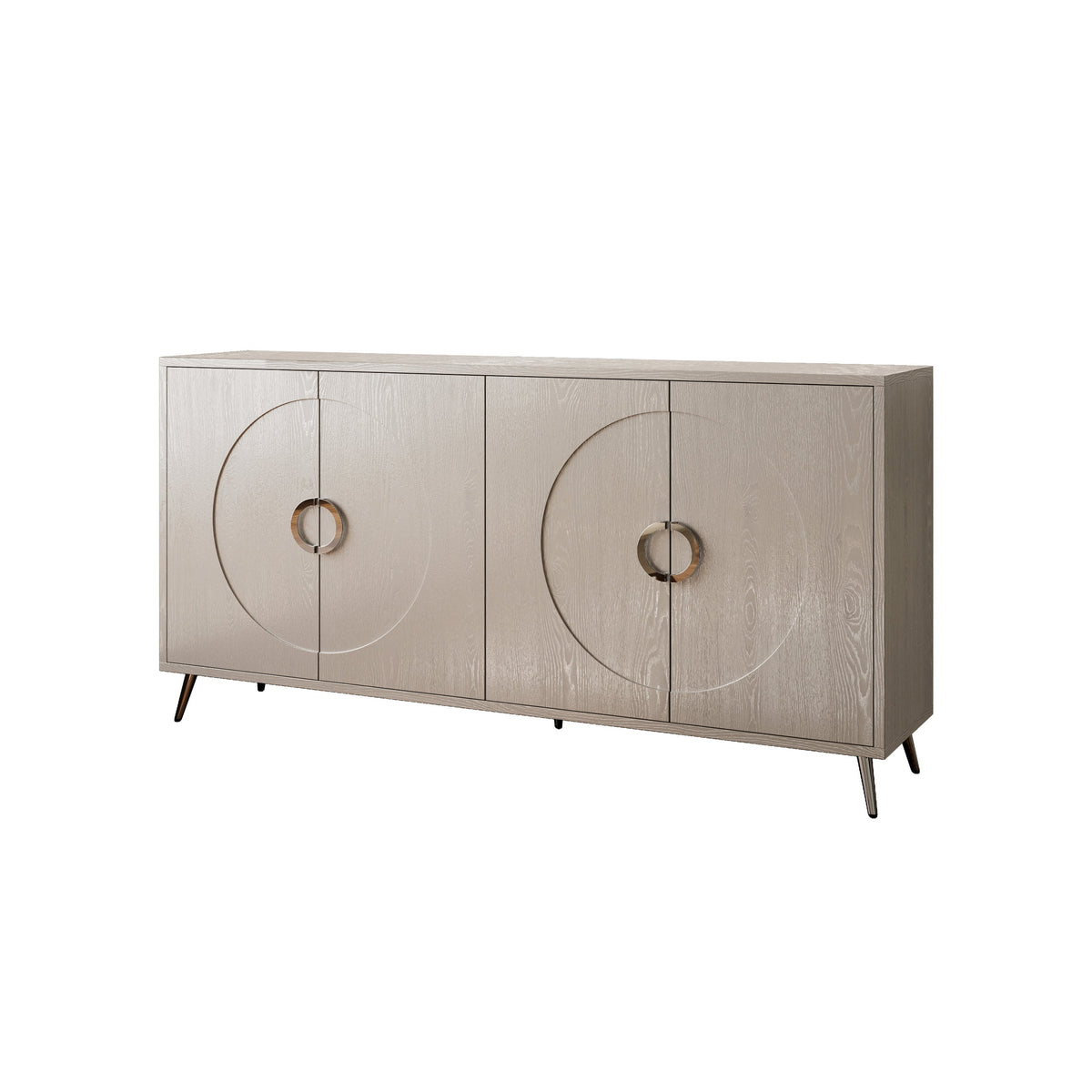 Modern Lacquered 4 Door Wooden Cabinet Sideboard