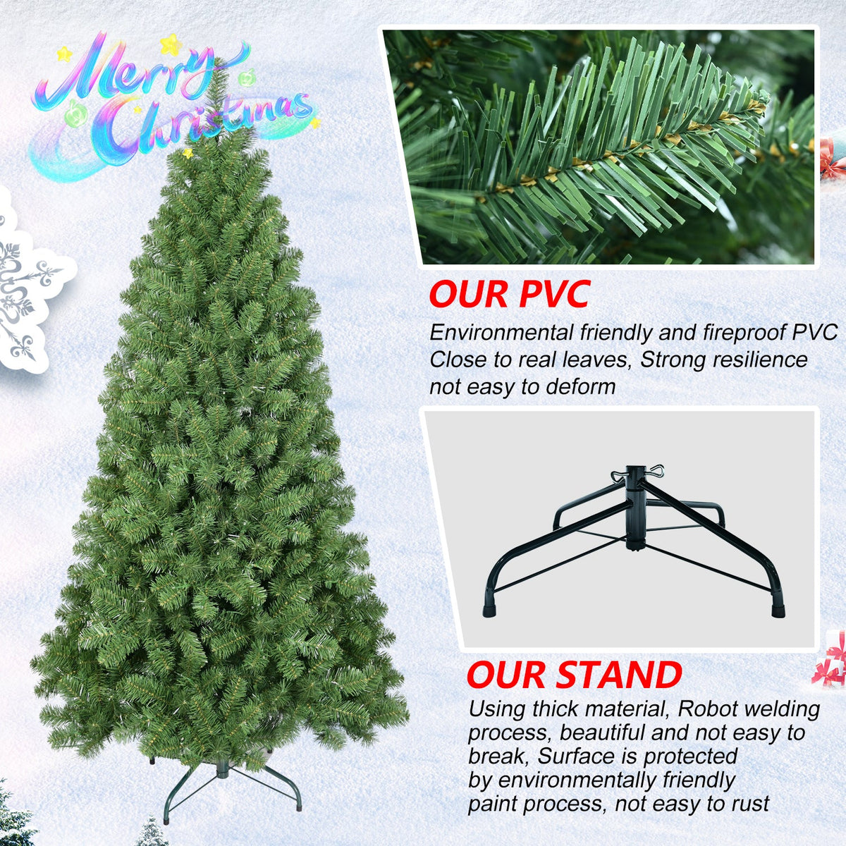 7ft Christmas Tree with Memory Wire