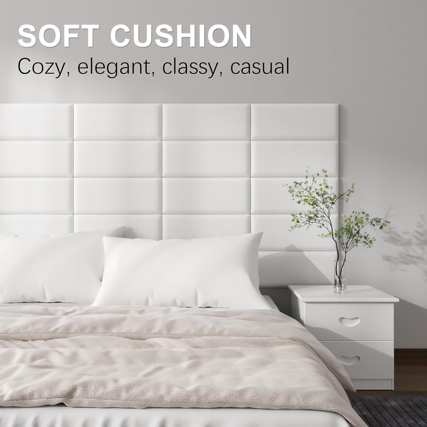 Self-Adhesive 3D Upholstered Wall Panels for Bedrooms
