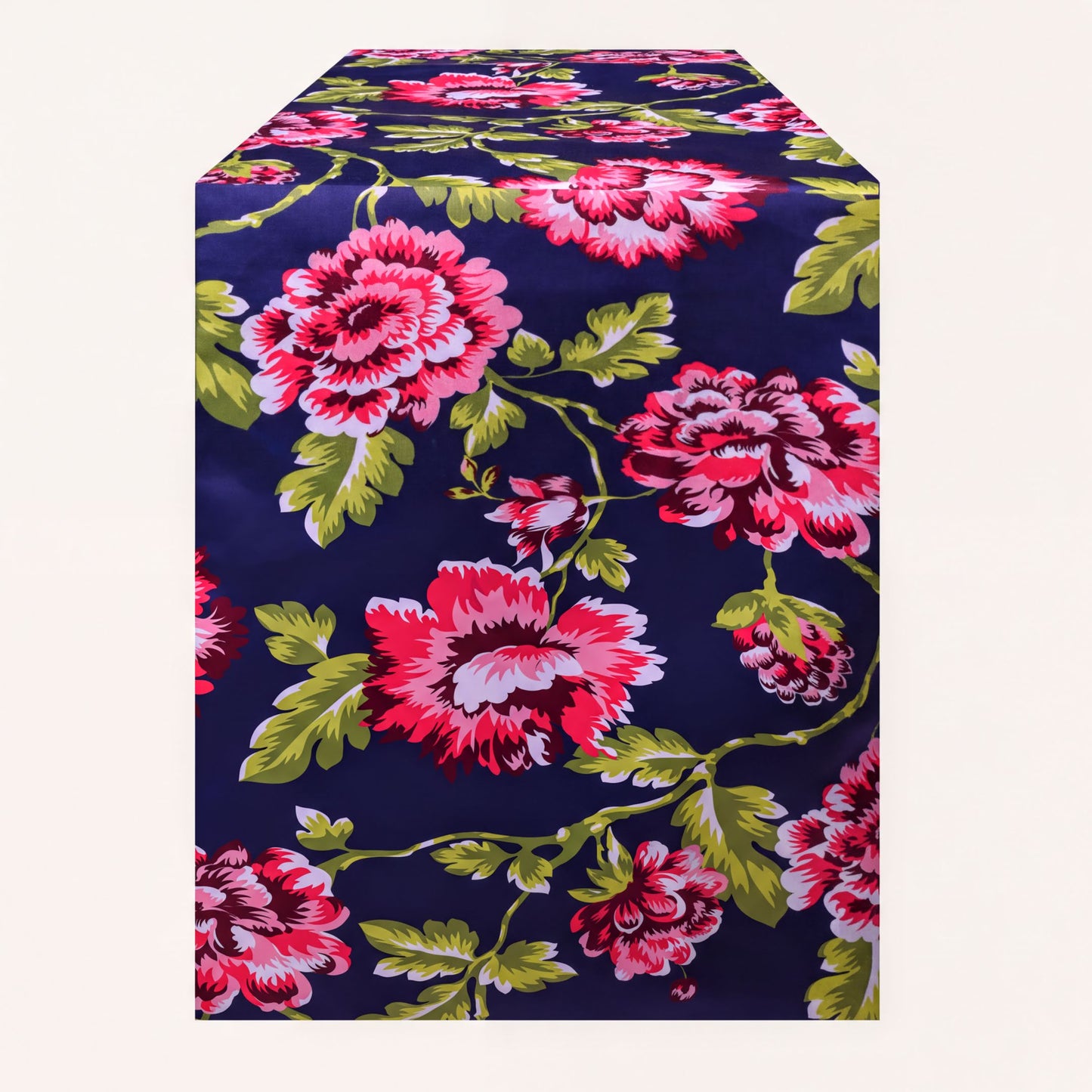 Blue Table Runner - Floral Polyester Indoor Outdoor Decorative Table Cloth