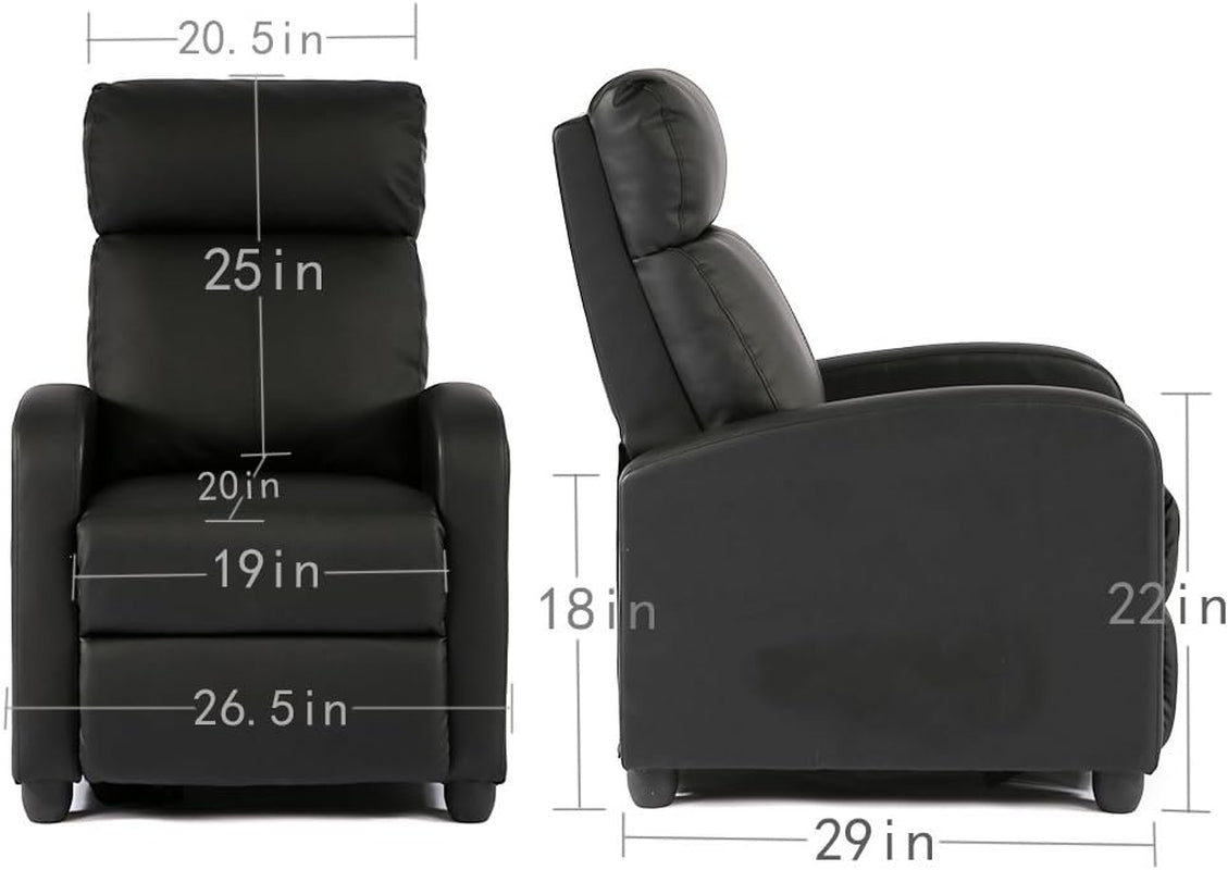 Brown Recliner Chair With Lumbar Support And Plush Comfort