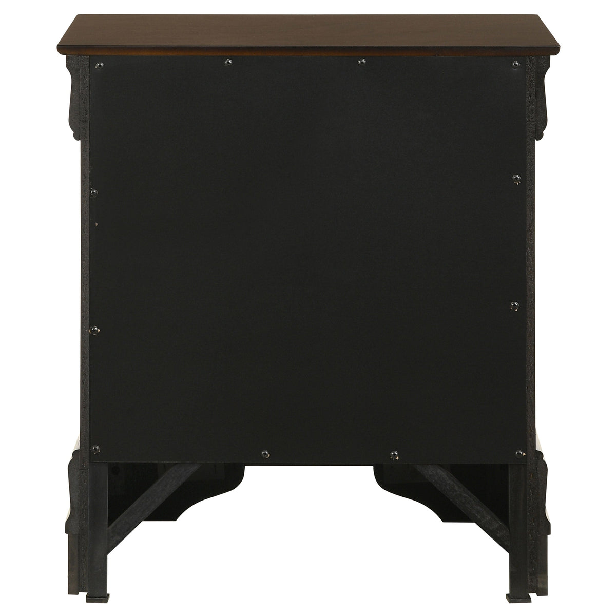 Demetra Cappuccino 2-Drawer Nightstand with Bail Handle