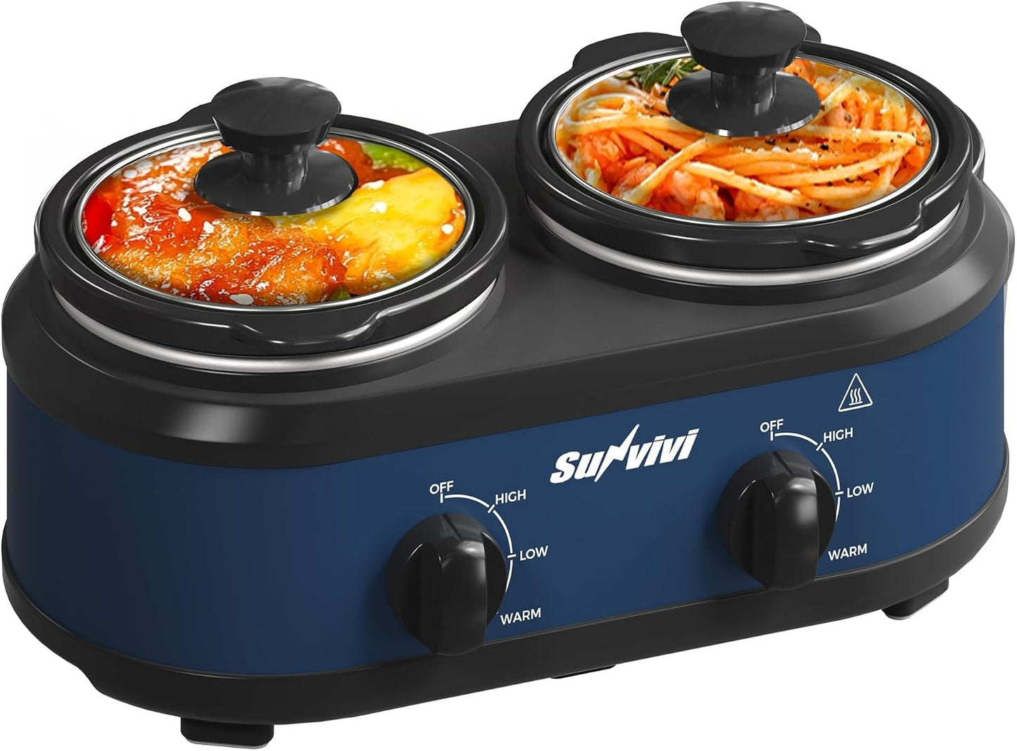 Double Slow Cooker with 2 Removable Pots