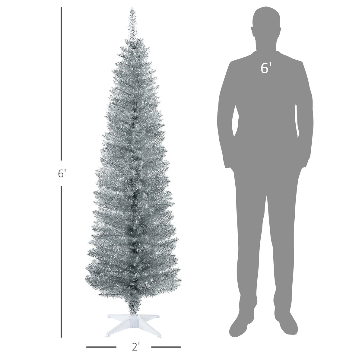 Slim Xmas Tree with 390 Realistic Branch Tips