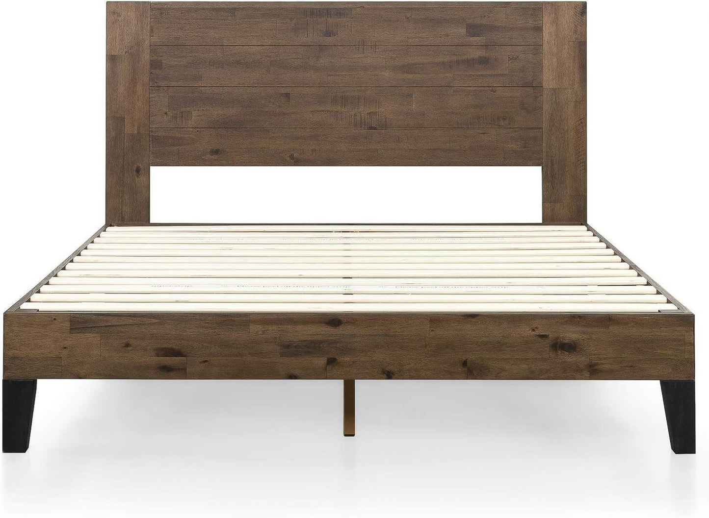 Queen Size Solid Wood Platform Bed Frame With Headboard