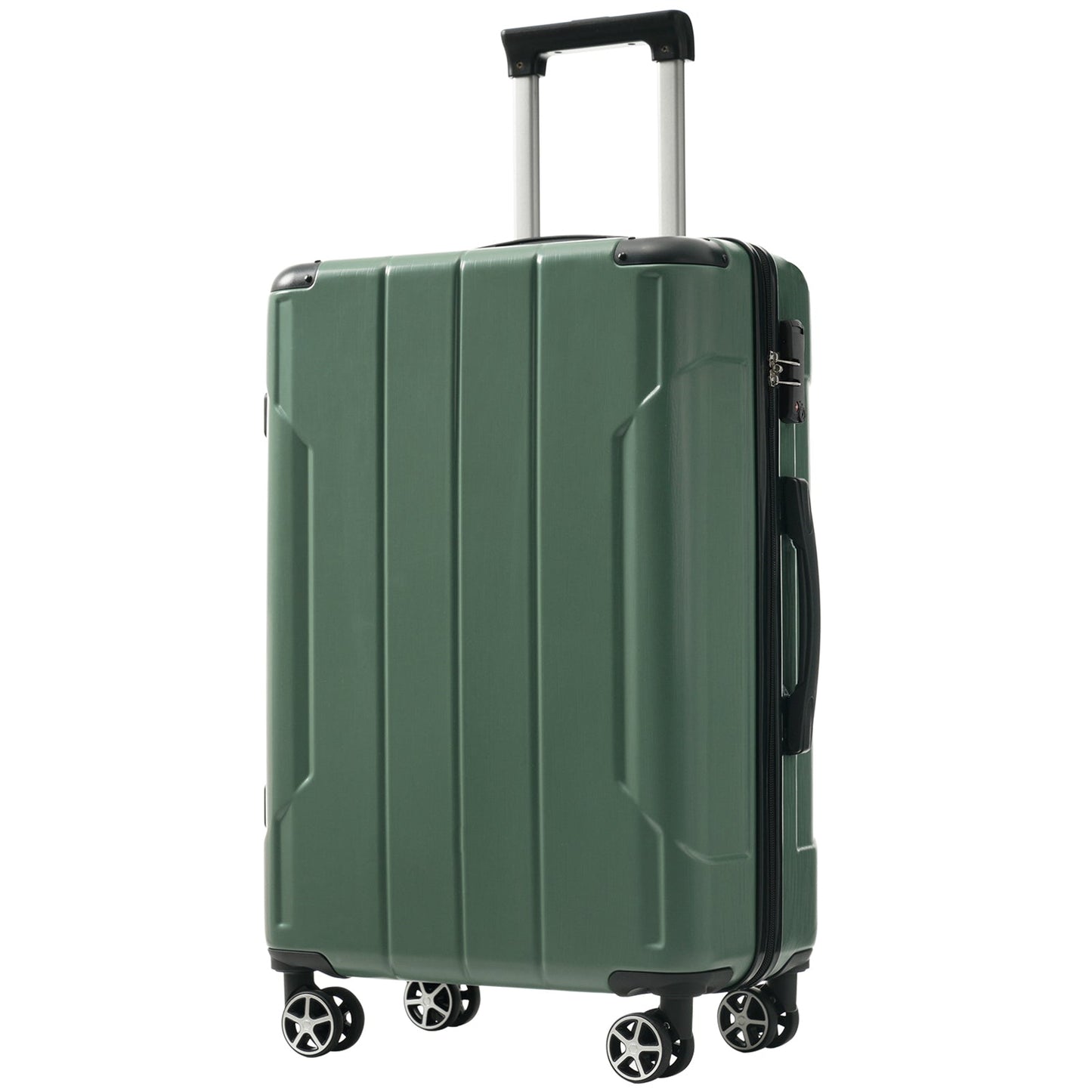 Expandable 24-Inch Hardshell Luggage in Green