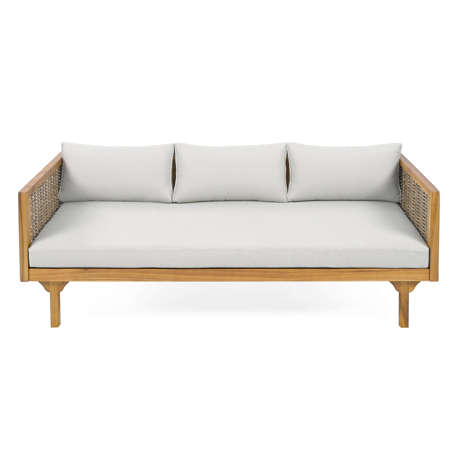 PATIO FURNITRE SETS : CLAREMONT 3 SEATER DAYBED + ACACIA WOOD TABLE