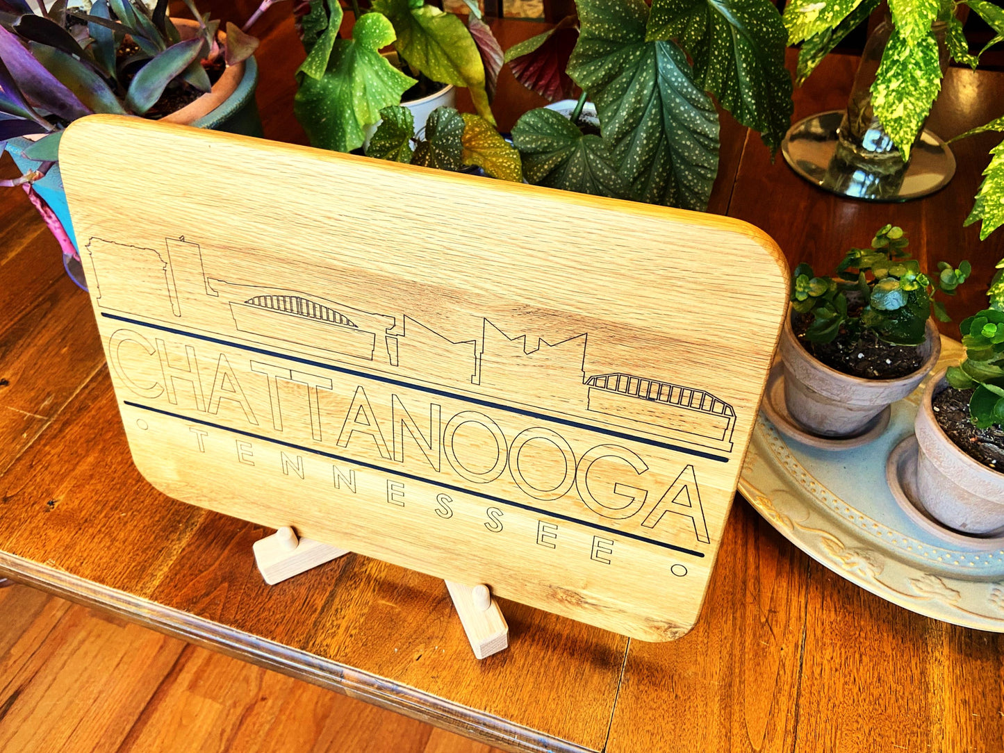 Chattanooga Skyline Charcuterie Board - Handmade White Oak