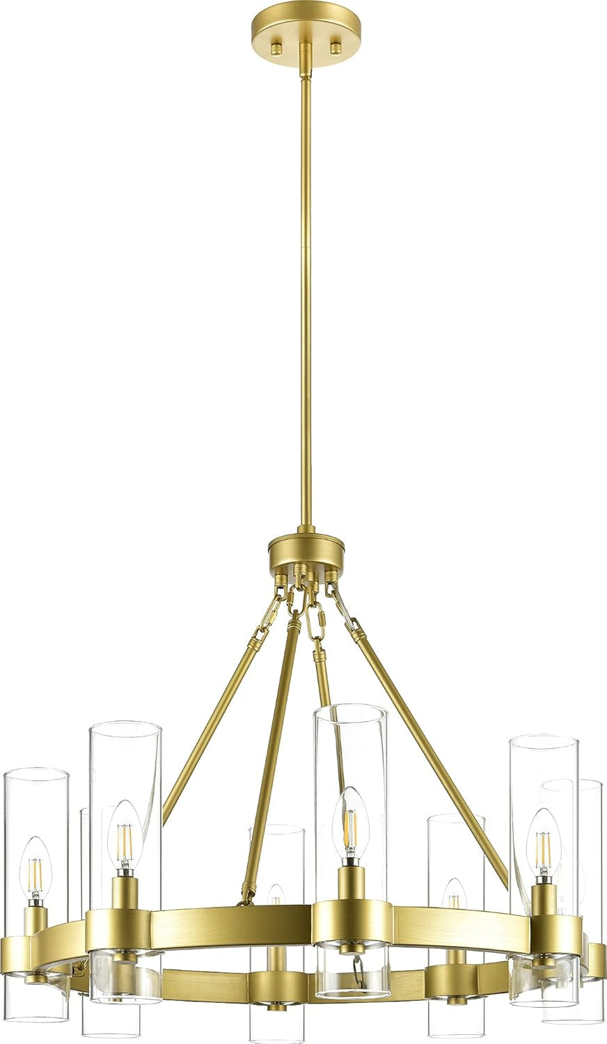 Small Wagon Wheel Chandelier