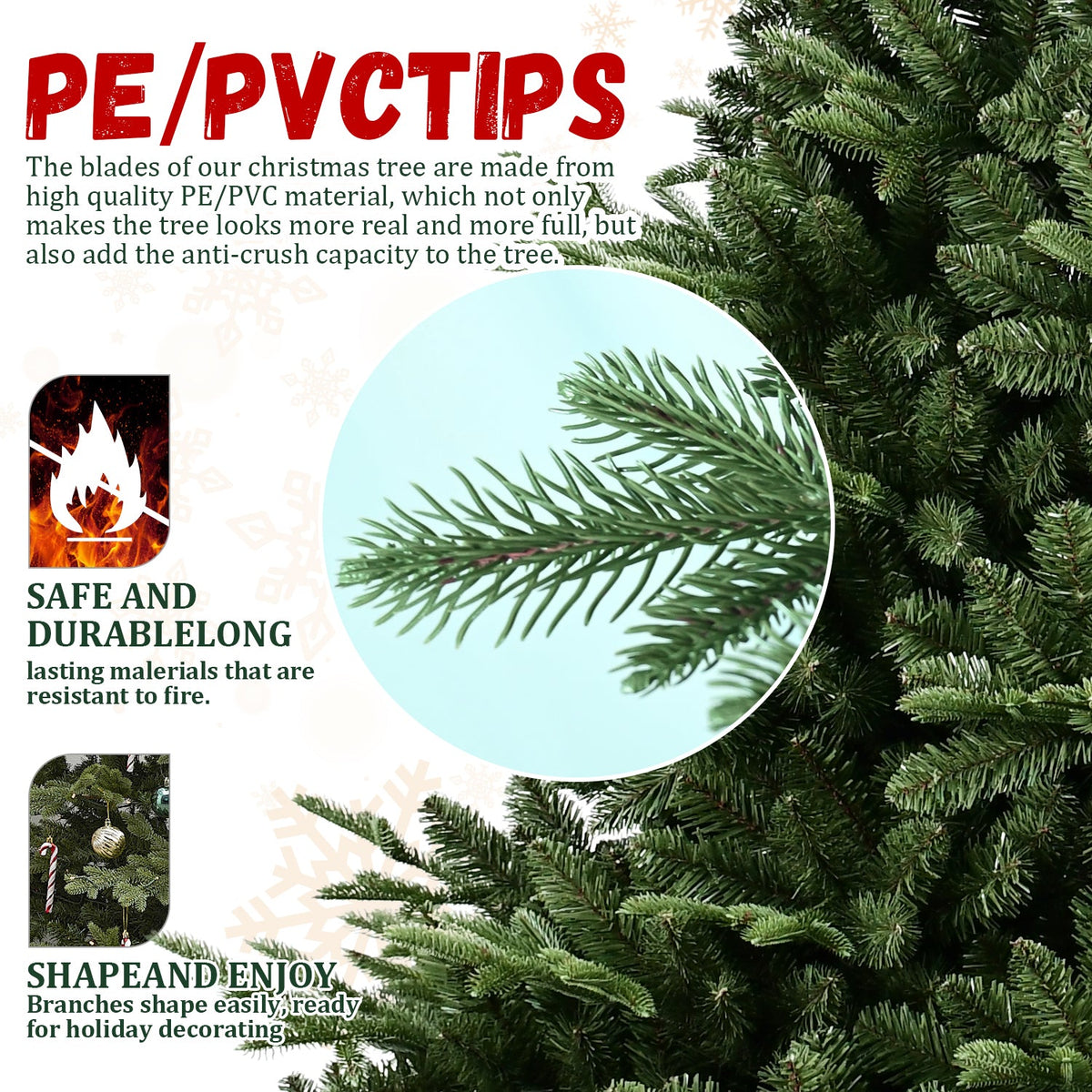 6FT Full-Shaped Christmas Tree with 1673 Tips