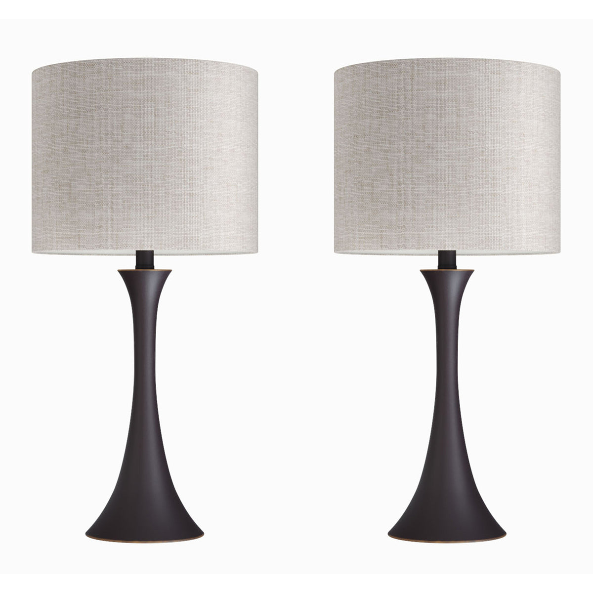 24" Contemporary Metal Table Lamp in Oil Rubbed Bronze