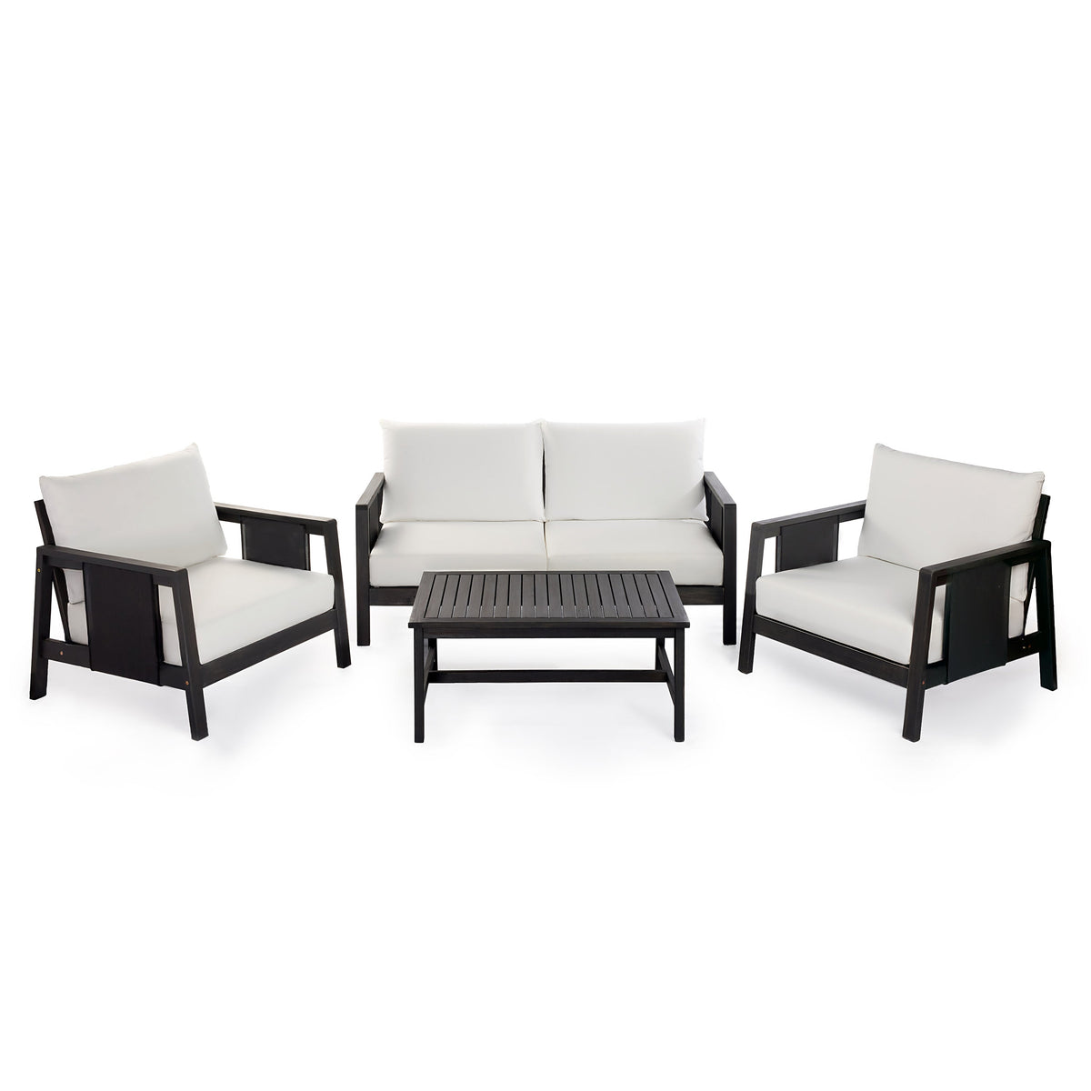 4-Pieces Outdoor Sofa Set with Cushions