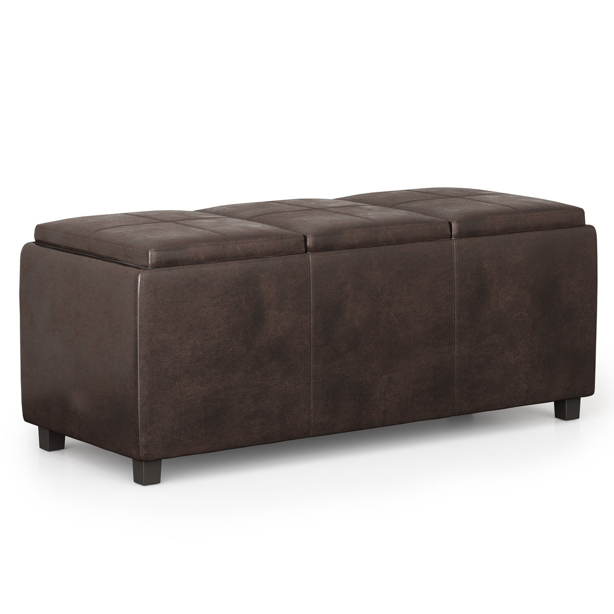 Avalon 42 Inch Wide Storage Ottoman in Distressed