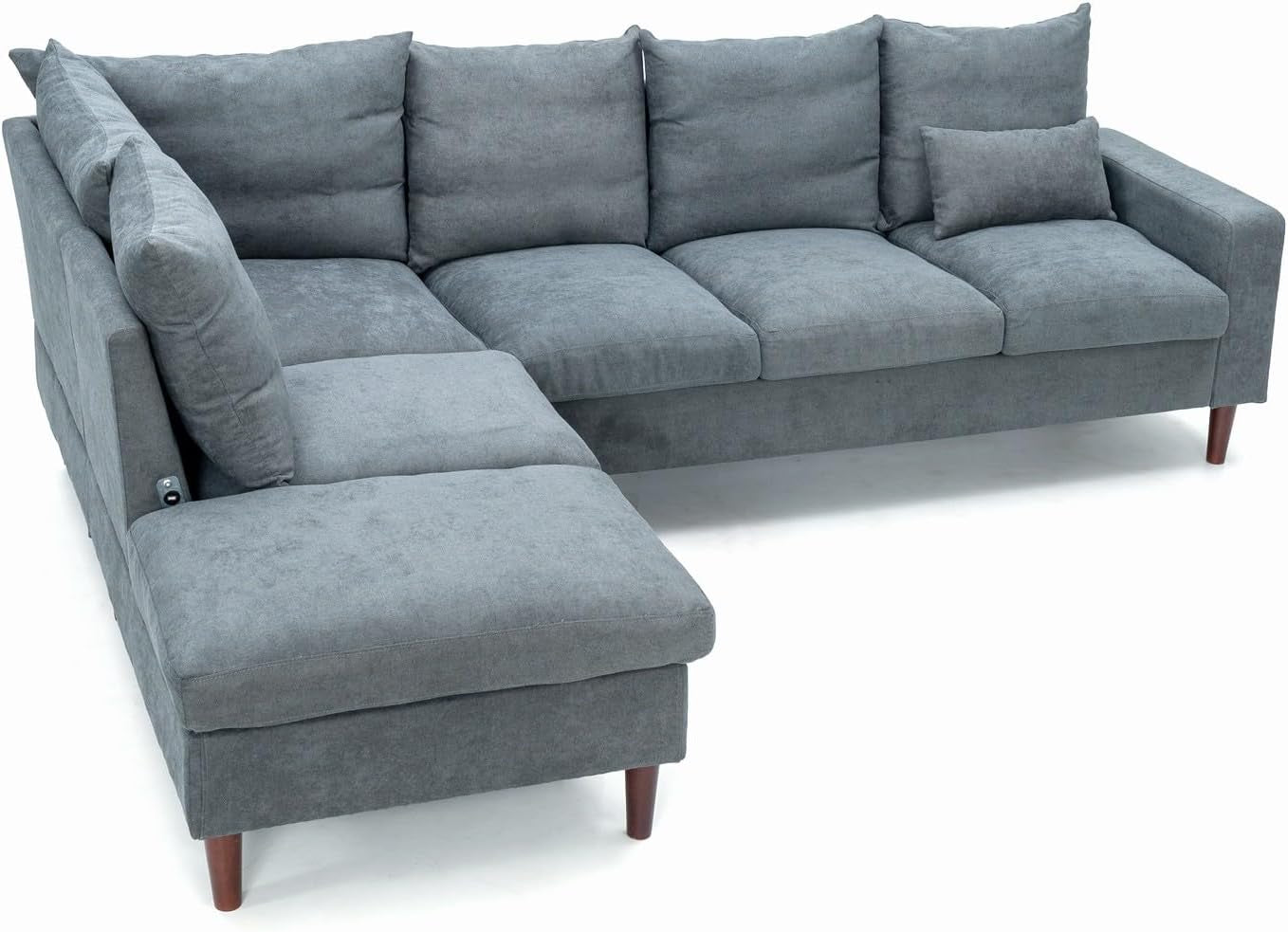 Sectional Sofa Grey Left Facing Chaise Living Room