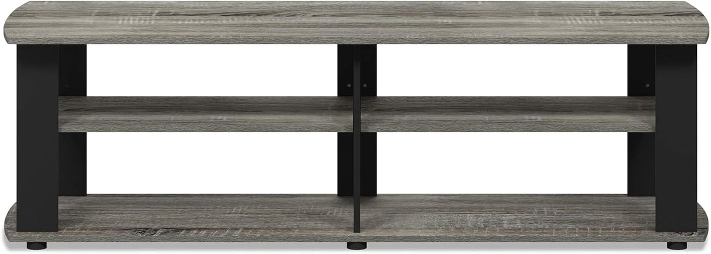Nelly Entertainment Center TV Stand 43 Inch Wide Grey Black