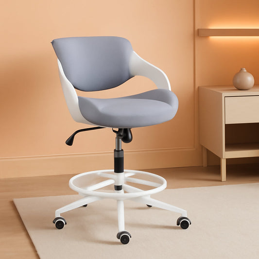 Ergonomic Drafting Chair With Lumbar Support Grey Office