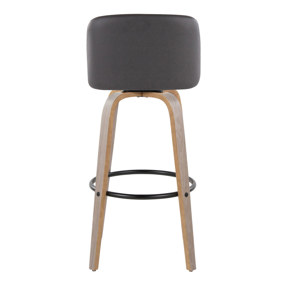 30" Contemporary Fixed-Height Barstool with Swivel in Light