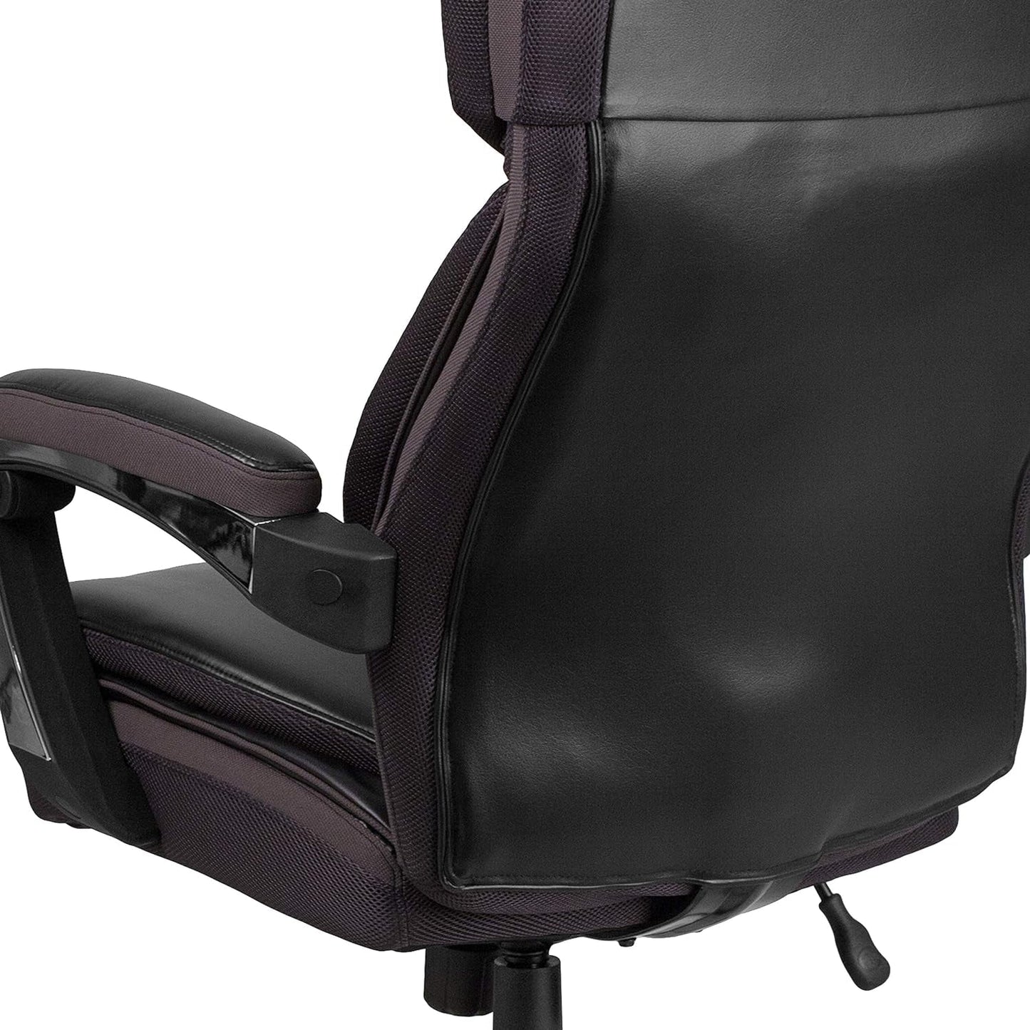 High-Back Headrest Ergonomic Office Chair Black LeatherSoft