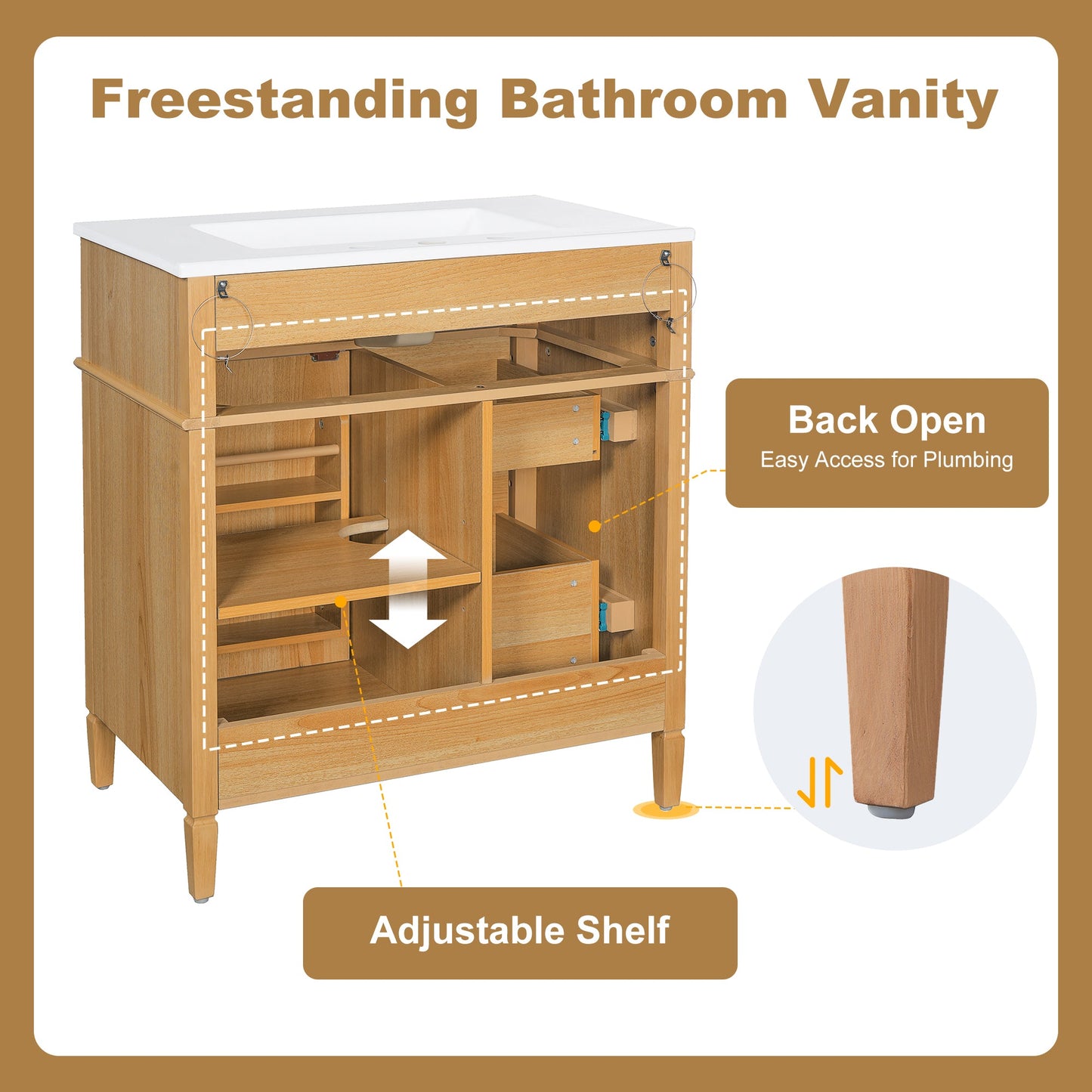 30" Bathroom Vanity with Sink