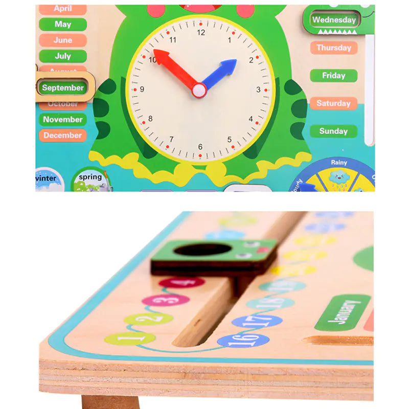 7-in-1 Standing Weather Calendar Clock