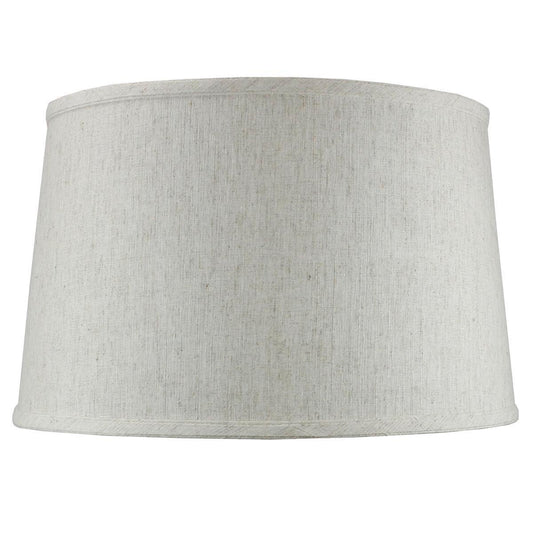 16"W x 10"H Shallow Drum Hard Back Lamp Shade Textured Oatmeal