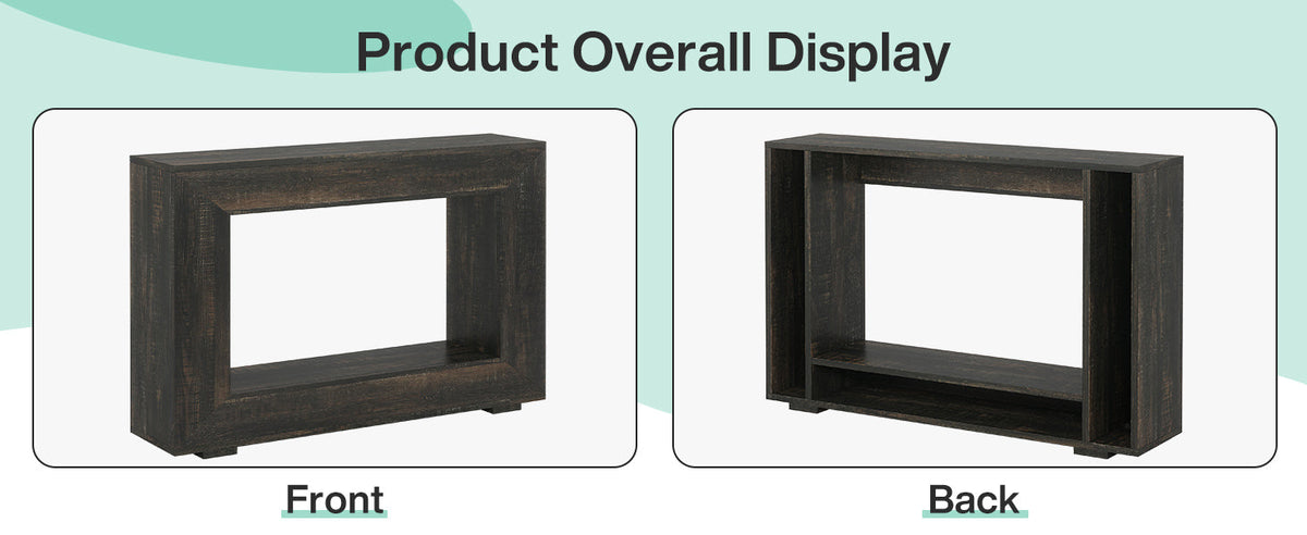 47" Farmhouse Console Table with Storage
