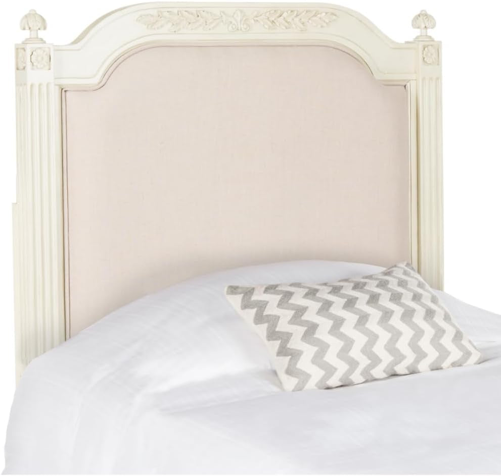 Tufted Linen Rustic Beige Headboard for Twin Beds