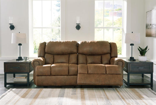 Boothbay Faux Leather 2 Seat Reclining Sofa Dark Brown