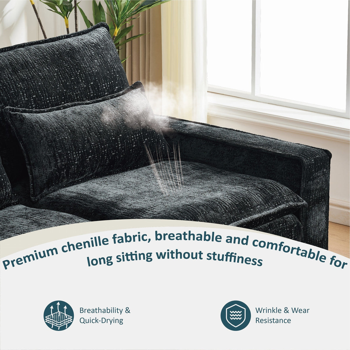 99'' Sectional Cloud Deep Seat Couch